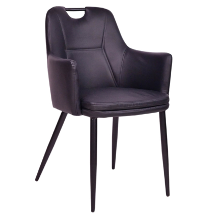 Horeca-Armstoel-Victoria-Vintage-Mat-Zwart