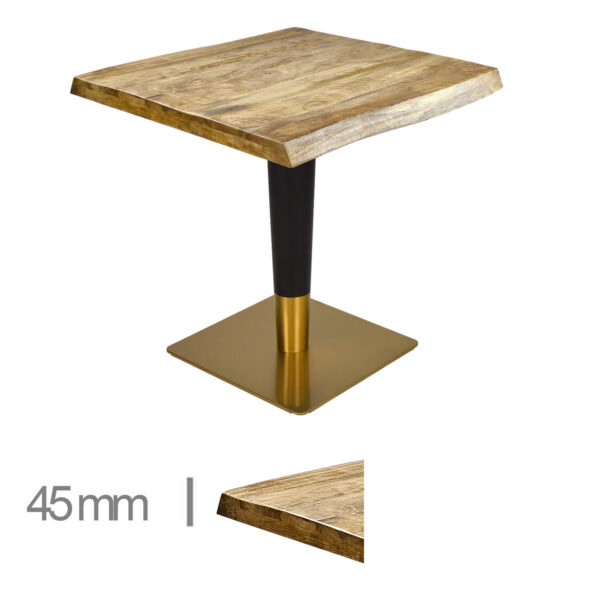 Horeca-Mangohout Tafel-Mango-NE-70x70Cm-B-339-GOLD-BLACK-45