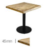 Horeca-Mangohout-Tafel-Mango-NE-70x70Cm-Met-Stalen-Onderstel-B-320-45