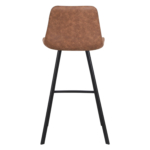 Horeca-Metalen-Barstoel-EMPERIO-Cognac-Microvezel-A