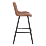 Horeca-Metalen-Barstoel-EMPERIO-Cognac-Microvezel-Z
