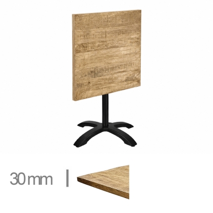 Horeca-Mangohout-Tafel-Met-Klaponderstel-70×70-cm