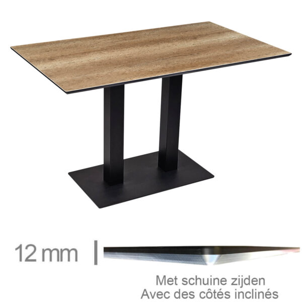 Horeca-Tafel-Compact-Canyon-Monument-Oak-69x120-Cm-Met-Onderstel