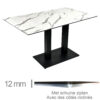 Horeca-Tafel-Compact-Day-Light-Glanzend-69x120-Cm-Met-Onderstel