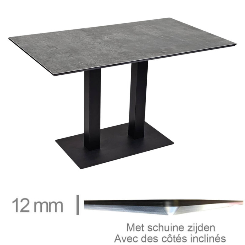 Horeca-Tafel-Compact-Fossil-69x120-Cm-Met-Onderstel