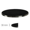 Horeca-Tafelblad-Rond-Met-Chroom-Rand-Werzalit-Zwart-3-Cm-Dik-111