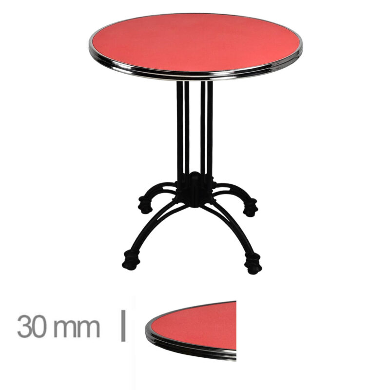 Horeca-Terrastafel-Rond-Met-Chroom-Rand-Werzalit-Rood-60-Cm-108-A-442