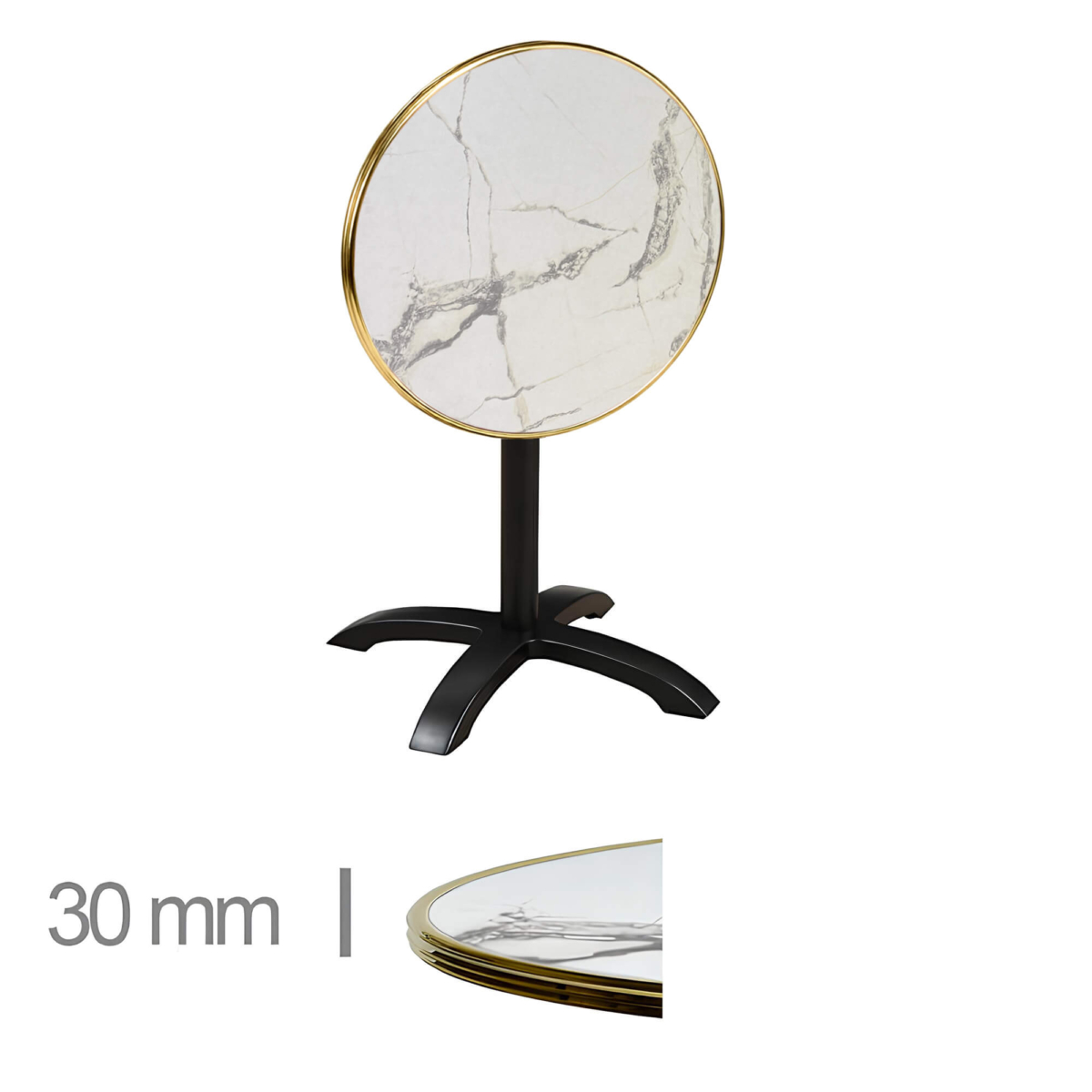Horeca-Terrastafel-Opklapbaar-Rond-Met-Messing-Rand-Werzalit-Bianca-60-Cm-A-Srd Horeca-Terrastafel-Opklapbaar-Rond-Met-Messing-Rand-Werzalit-Bianca-60-Cm-A-Srd