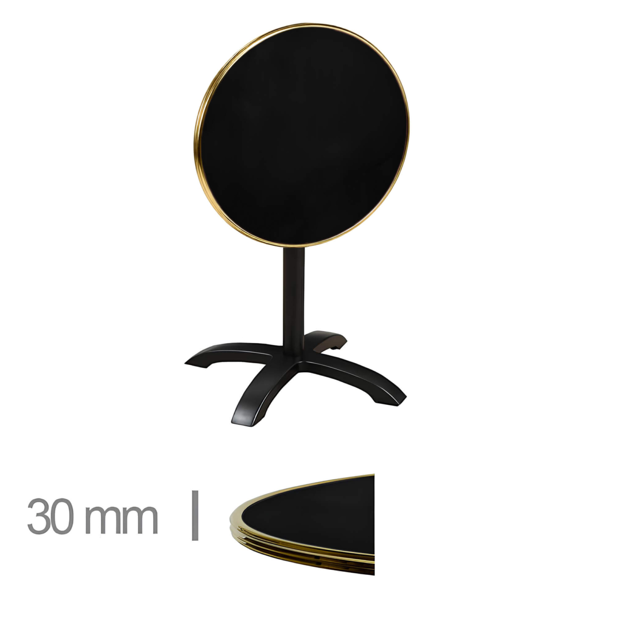 Horeca-Terrastafel-Opklapbaar-Rond-Met-Messing-Rand-Werzalit-Zwart-60-Cm-A-Srd Horeca-Terrastafel-Opklapbaar-Rond-Met-Messing-Rand-Werzalit-Zwart-60-Cm-A-Srd