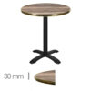 Horeca-Terrastafel-Rond-Met-Messing-Rand-Werzalit-Indian-Wood-60-Cm-A-8001