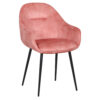 Horeca-Armstoel-OSLO-Roze-Velvet-Fluweel