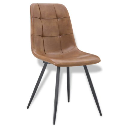 Horeca-Stoel-NILA-Kunstleer-Cognac
