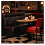Horeca-Eetbank-American-Zwart-kunstleer