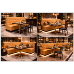 Horeca Sitzbank - ECO LUNA - Coffee Kunstleder – Bild 3
