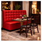 Horeca-Eetbank-ECO-LUNA-Rood-Kunstleer