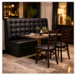 Horeca-Eetbank-ECO-LUNA-Zwart-Kunstleer