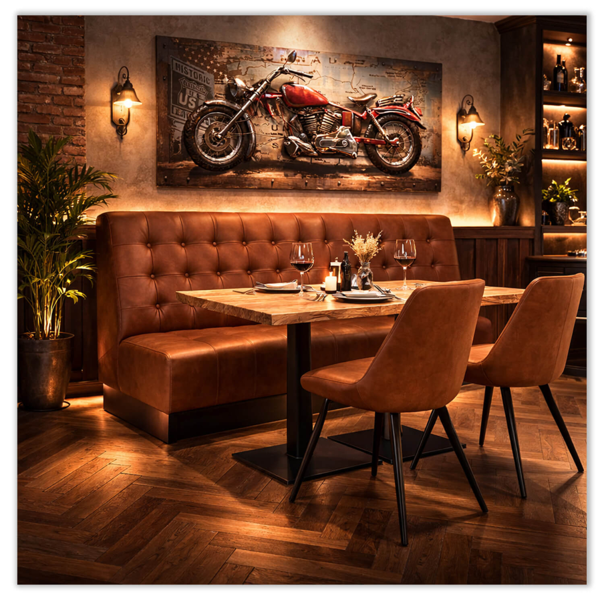 Horeca-Eetbank-NAPOLI-Ary-Cognac-Kunstleer
