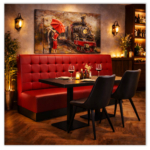 Horeca-Eetbank-NAPOLI-Rood-Kunstleer