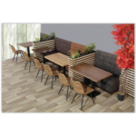 Horeca-Eetbank-Napoli-120-cm-Vintage-Microvezel-Antraciet-Model-1
