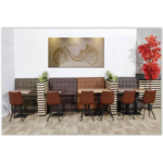 Horeca-Eetbank-Napoli-120-cm-Vintage-Microvezel-Olijf-Model-4