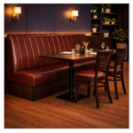 Horeca-Eetbank-SAFRAN-Bruin-Kunstleer-set