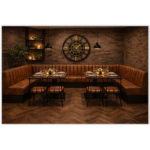 Horeca Eetbank - SAFRAN - Cognac Vintage Microvezel - Afbeelding 3