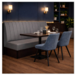 Horeca-Eetbank-SAFRAN-Grijs-Kunstleer-set