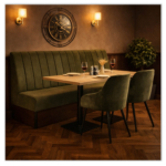 Horeca-Eetbank-SAFRAN-Groen-Velvet-Fluweel-set