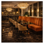 Horeca-Eetbank-SAFRAN-Roest-Velvet-Fluweel-set