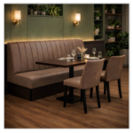 Horeca-Eetbank-SAFRAN-Taupe-Kunstleer-set