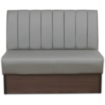 Horeca-Eetbank-Safran-120-cm-Kunstleer-Grijs-Voor