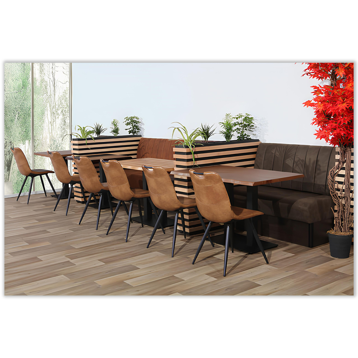 Horeca Eetbank - SAFRAN - Cognac Vintage Microvezel - Afbeelding 5