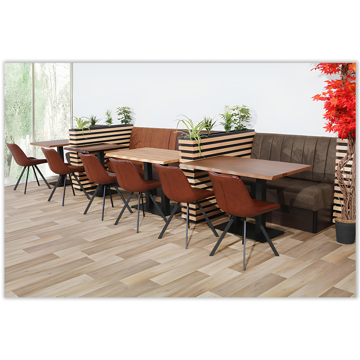 Horeca Eetbank - SAFRAN - Cognac Vintage Microvezel - Afbeelding 7