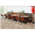 Horeca Eetbank - SAFRAN - Cognac Vintage Microvezel - Afbeelding 7