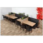 Horeca Essbank - SAFRAN - Schwarzes Kunstleder – Bild 6