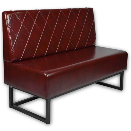 Horeca-Eetbank-TROJE-Bruin-Kunstleer-140cm1