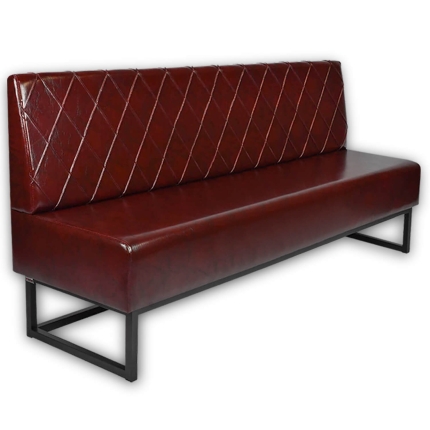 Horeca-Eetbank-TROJE-Bruin-Kunstleer-200cm1