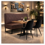 Horeca Eetbank-TROJE-Bruin-Microvezel