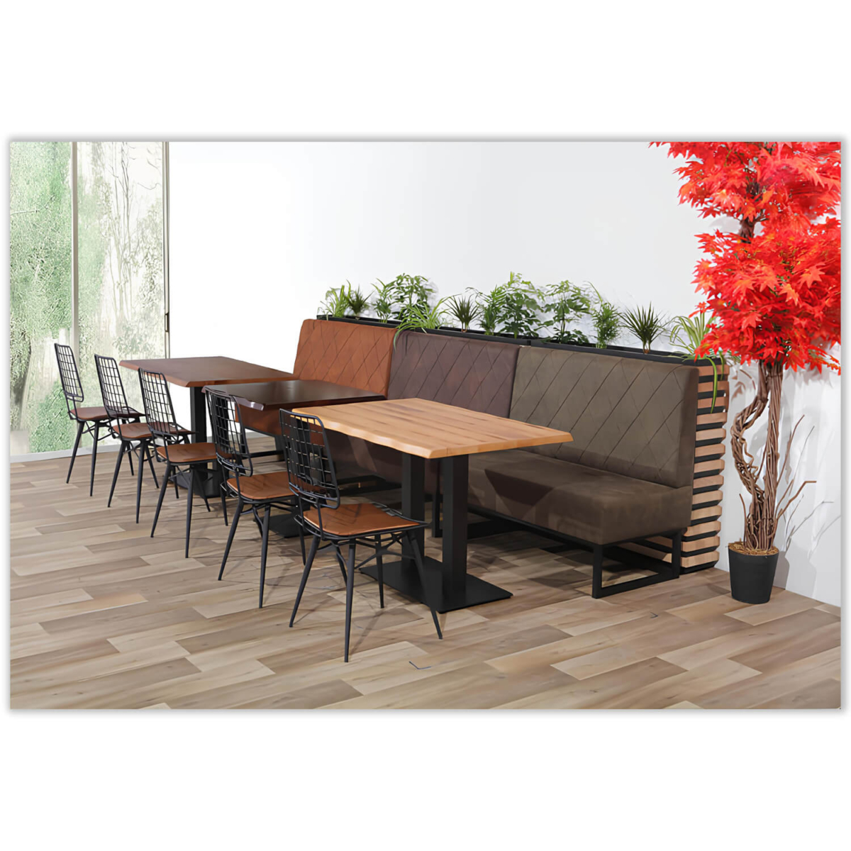 Horeca-Eetbank-Troje-Vintage-Microvezel-Cognac-Model-6