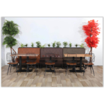 Horeca-Eetbank-Troje-Vintage-Microvezel-Olijf-Model-7
