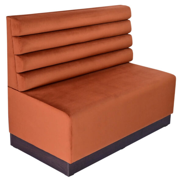 Horeca-Fluweel-Eetbank-Ibiza-Cognac