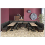 Horeca Essbank - SAFRAN - Schwarzes Kunstleder – Bild 17
