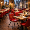 Horeca-Stoel-HERCULES-Bordeuax-Kunstleer