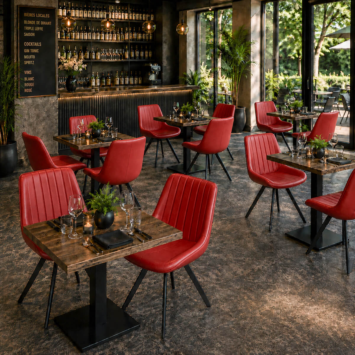 Horeca-Stoel-HERCULES-bordeaux-Kunstleer-M Horeca-Stoel-HERCULES-bordeaux-Kunstleer-M