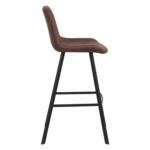Horeca-Metalen-Barstoel-EMPERIO-Bruin-Microvezel-Z