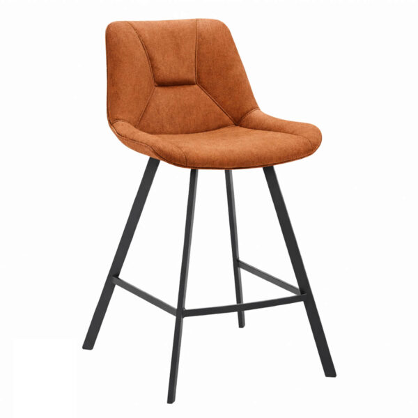 Horeca-Metalen-Barstoel-CARMEN-Cognac-Vintage-Microvezel