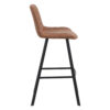 Horeca-Metalen-Barstoel-LUCIANO-Cognac-Microvezel-Z