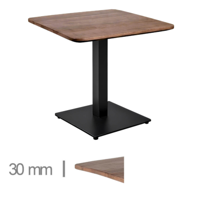 Horeca-Mangohout-Tafel-Met-Klaponderstel-70x70cm-compact-espresso