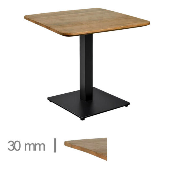 Horeca-Mangohout-Tafel-Met-Onderstel-70x70-cm-B-339