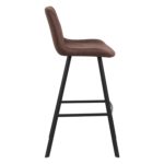Horeca-Metalen-Barstoel-LUCIANO-Bruin-Microvezel-Z